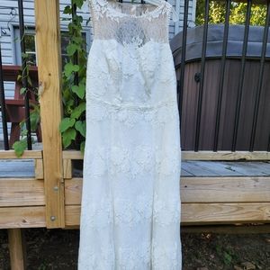 Galina Woman Illussion Sweetheart Open Back Lace Wedding Dress